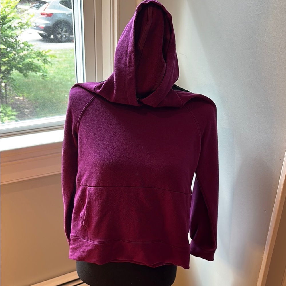 Athleta Girl Plum Hoodie with Front Pouch, size Large